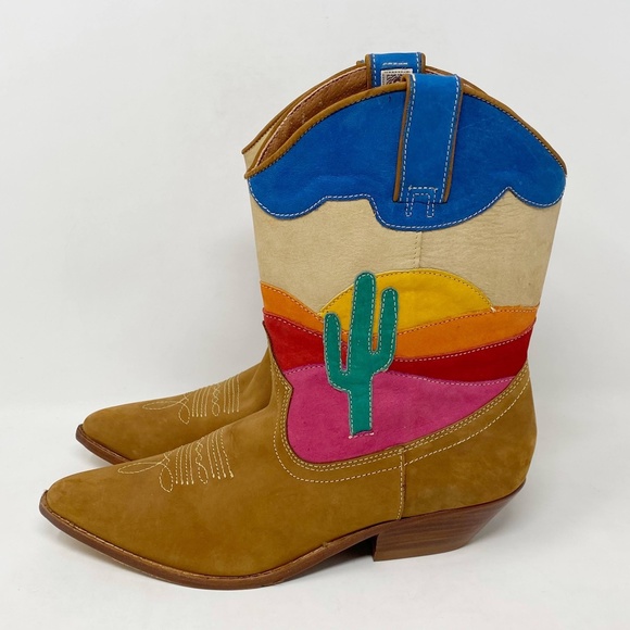 Vintage Circle S Brand Cactus Suede Sunset Boots - Picture 3 of 8
